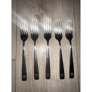 5 PCs Oneida USA Stainless Silverware OHS293 Dinner Forks‎